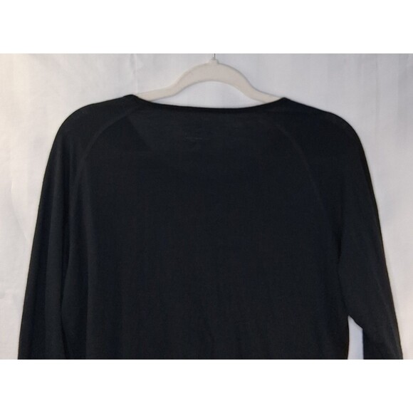 Merino Wool Seg'ments Women's Long Sleeve Top Base Layer Black Fitted Size L - Picture 8 of 10